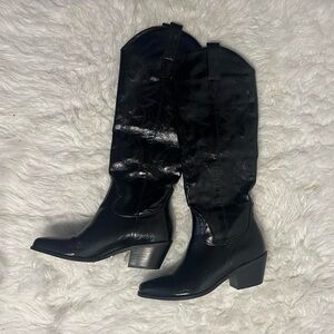 Women's Black Knee-High Boots